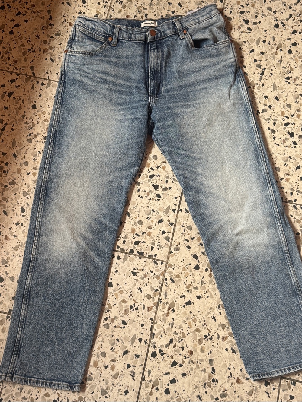 Wrangler Sunset Mid Rise Straight Jeans Women’s 30x29 Light Wash Western Denim
